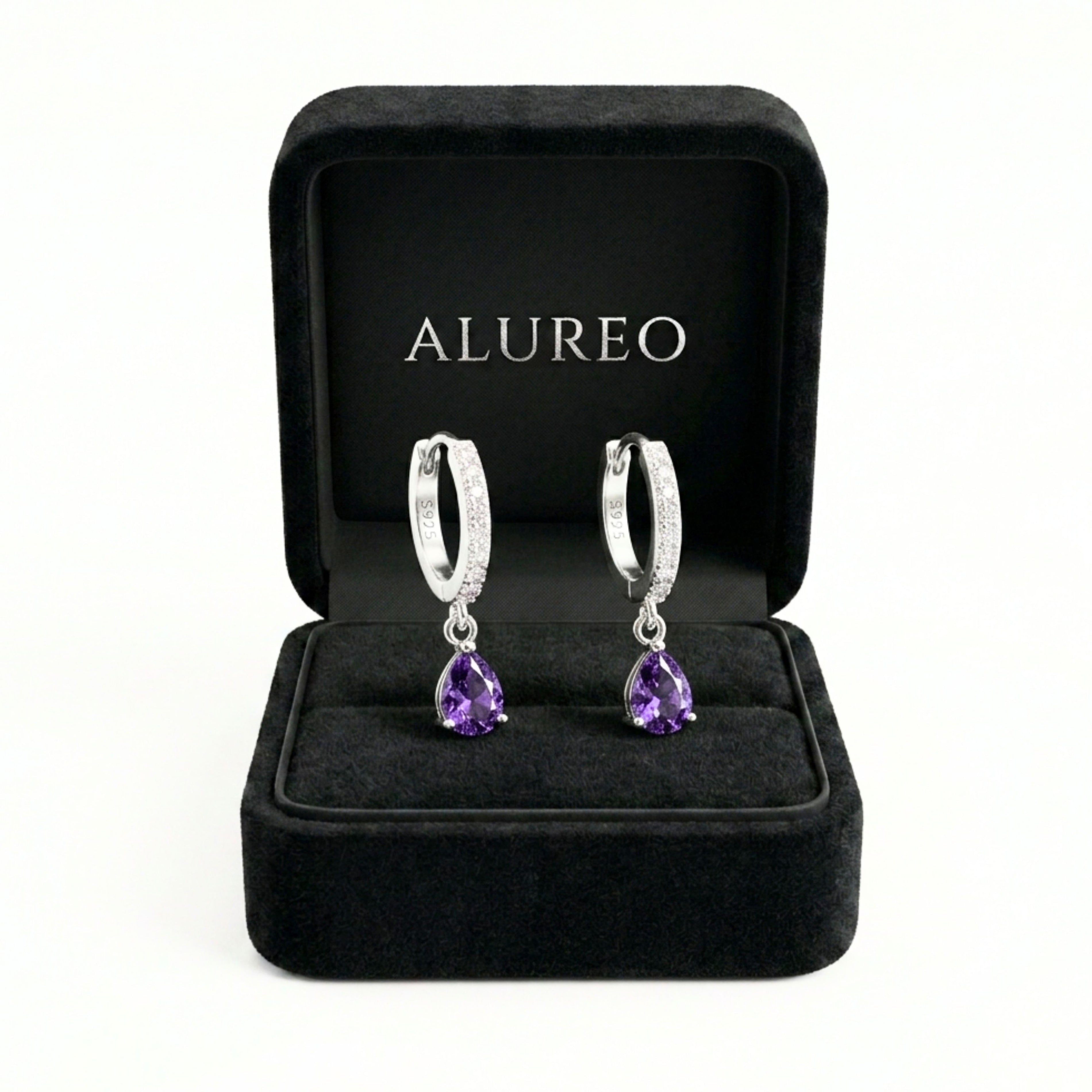Alureo Violet Drops Earrings