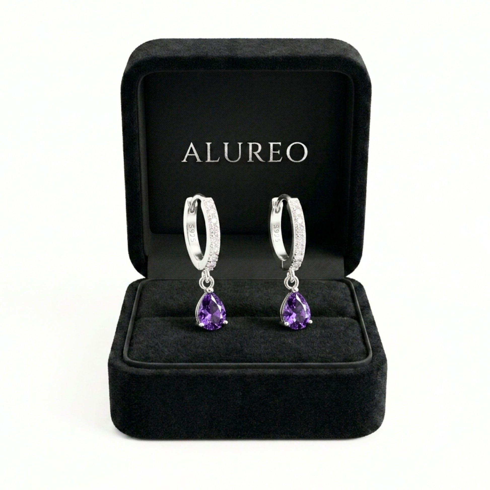 Alureo Violet Drops Earrings