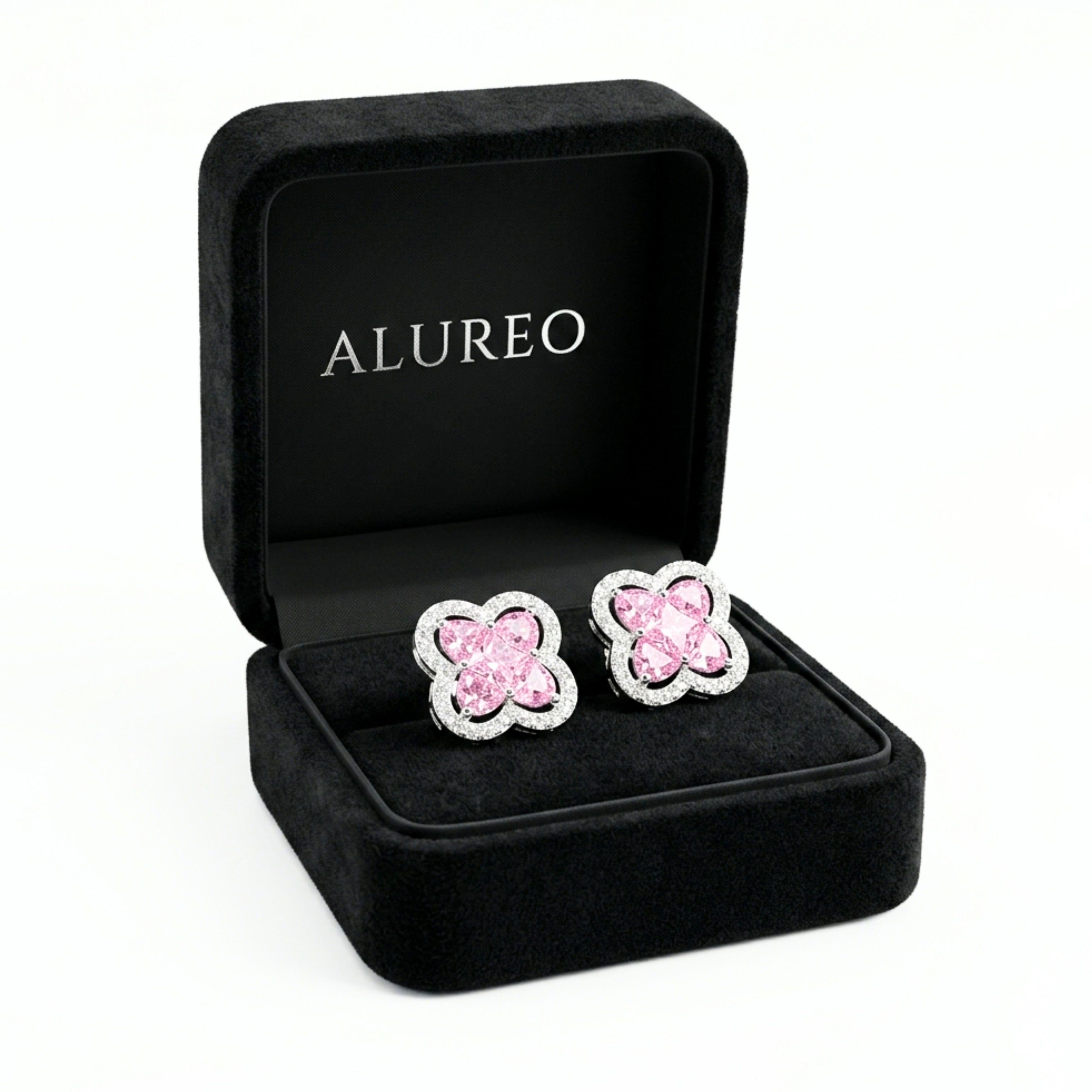 Alureo Pink Blossom Earrings