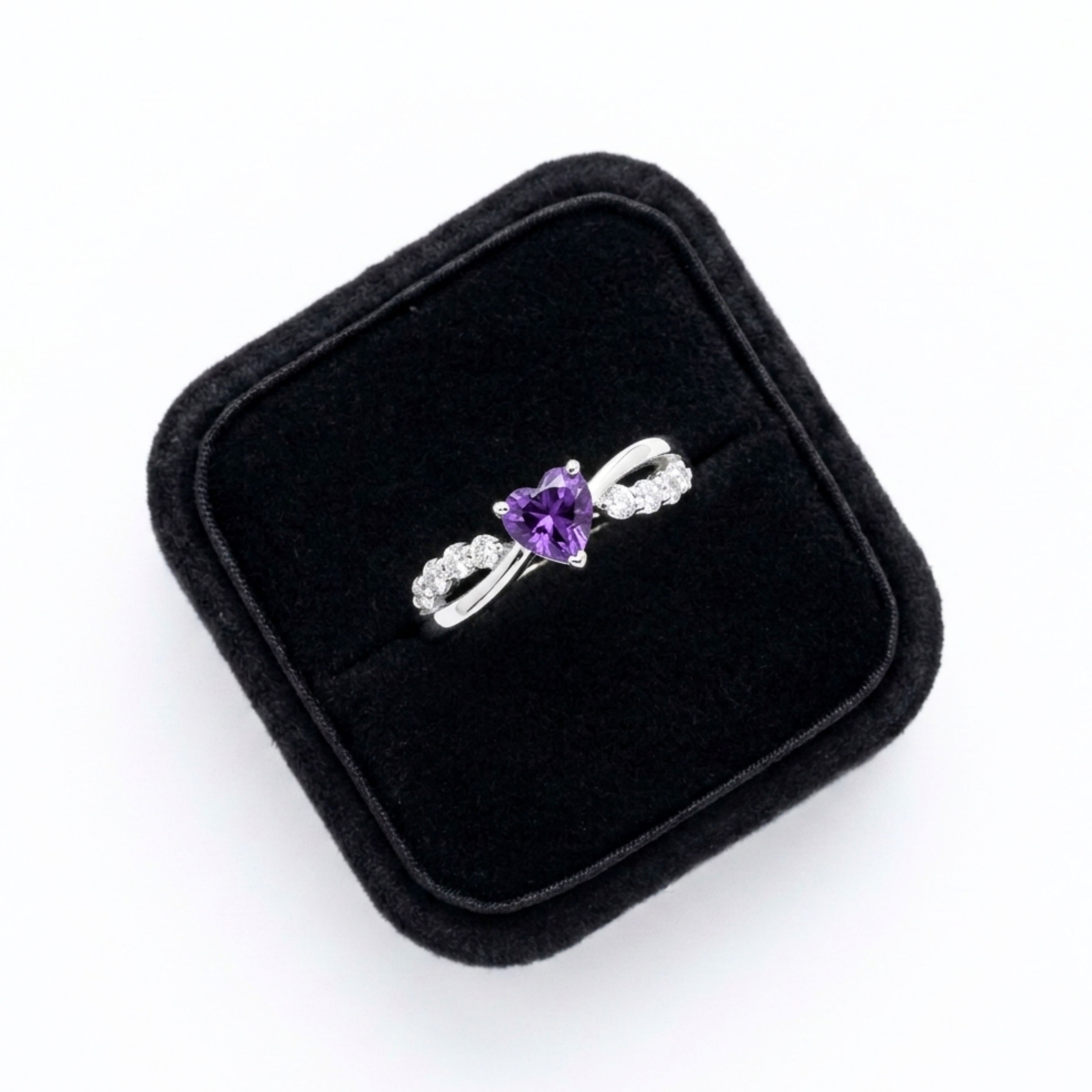 Alureo Violet Heart Ring