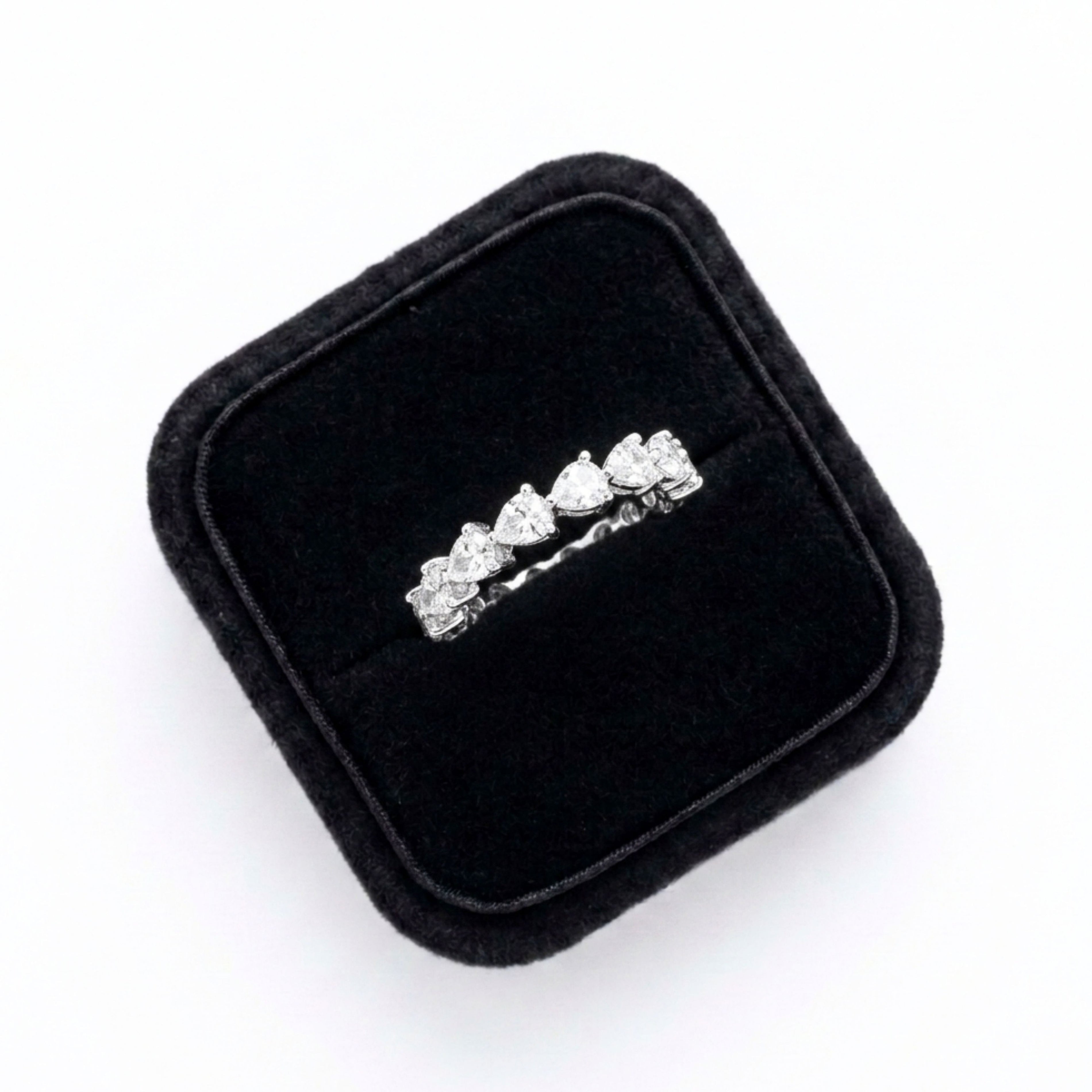 Alureo Heart Eternity Band White Ring