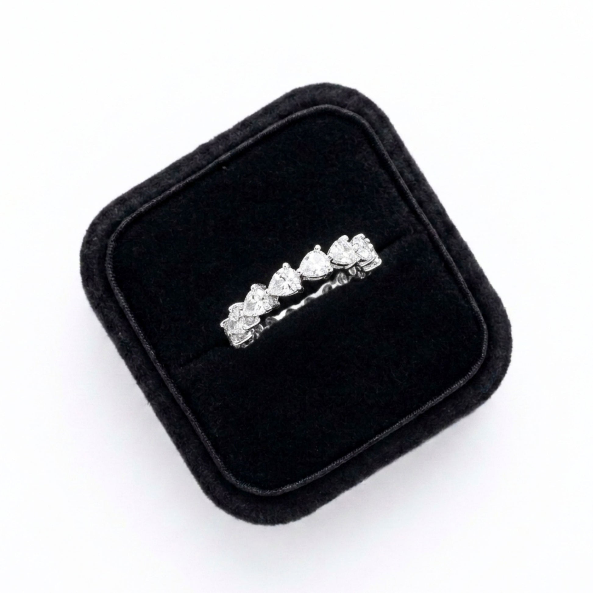 Alureo Heart Eternity Band White Ring