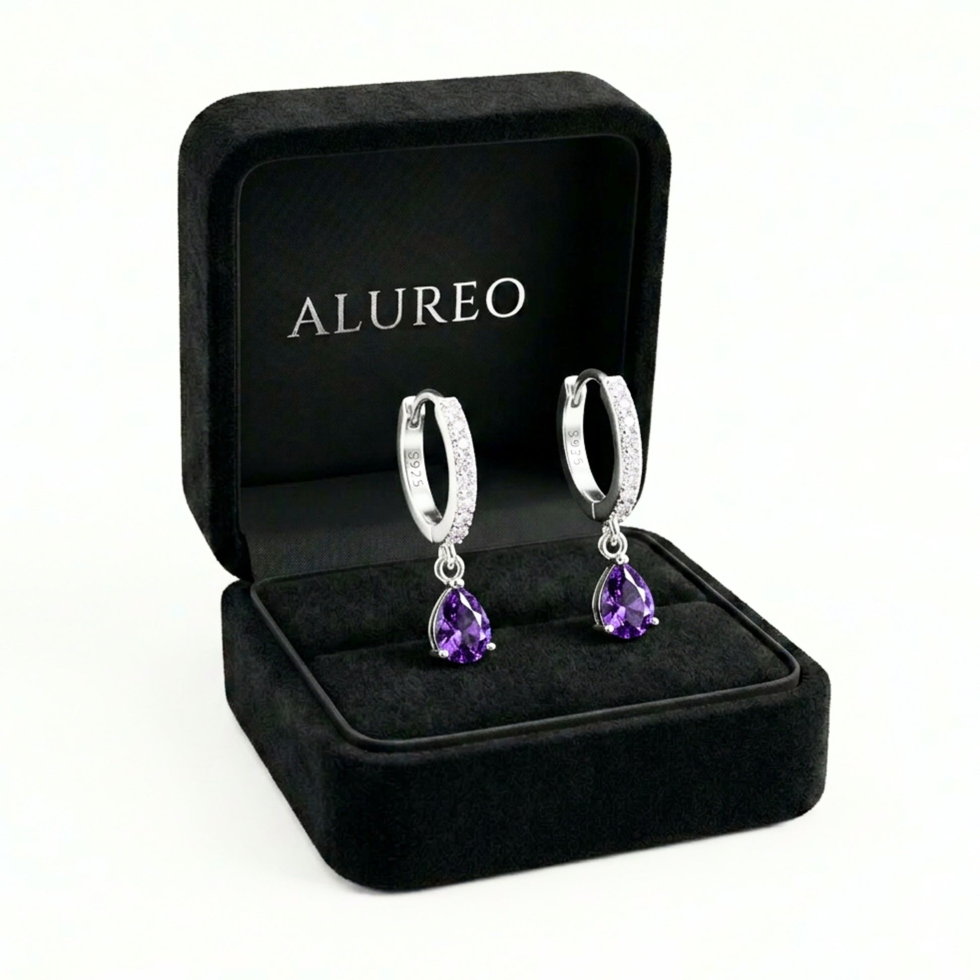 Alureo Violet Drops Earrings
