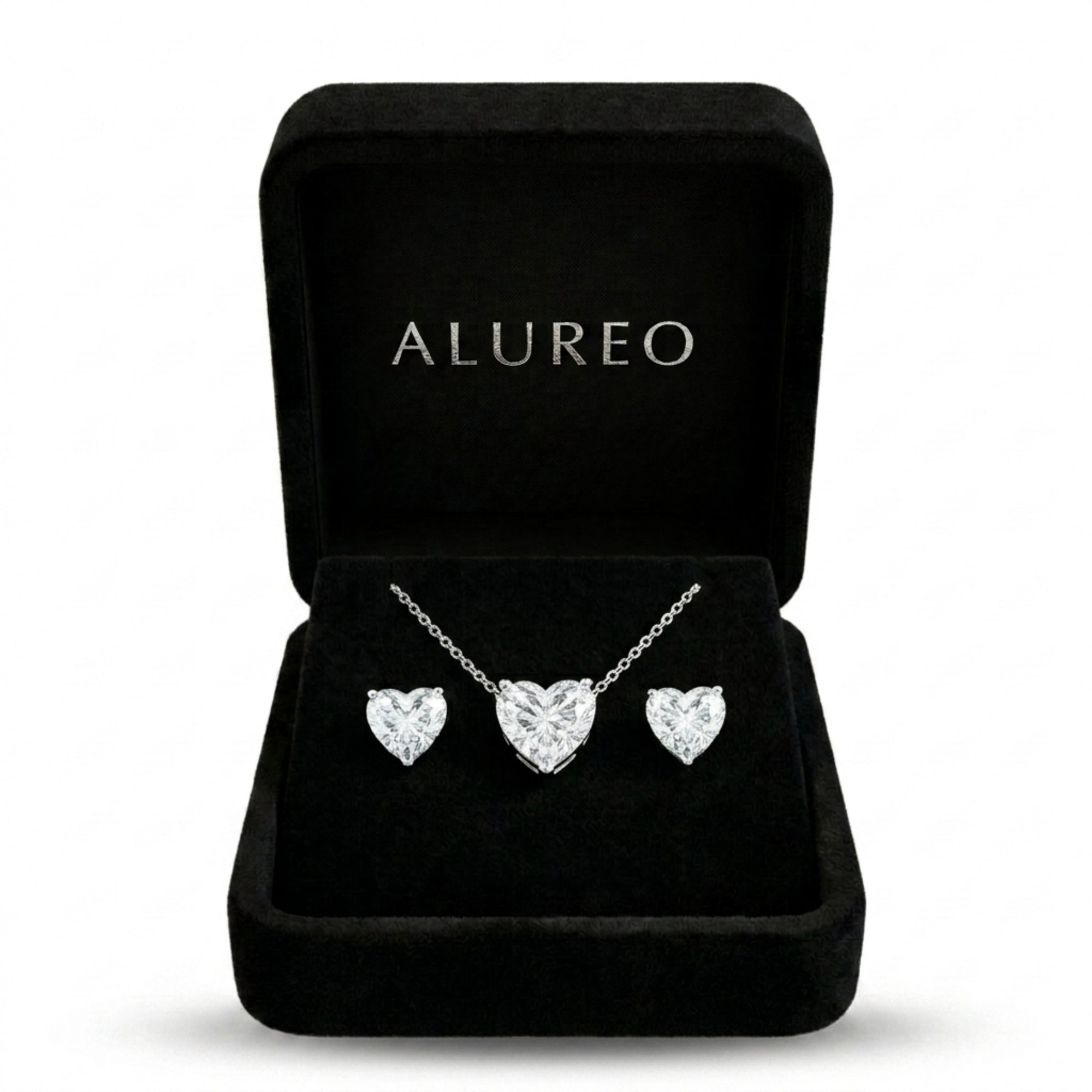 Alureo Crystal Amour Set – strieborný náhrdelník a náušnice s kubickými zirkónmi
