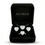 Alureo Crystal Halo Set – strieborný náhrdelník, náušnice a prsteň s kubickými zirkónmi