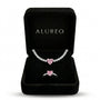 Alureo Rosé Amour Set – strieborný náramok a prsteň s ružovými kubickými zirkónmi